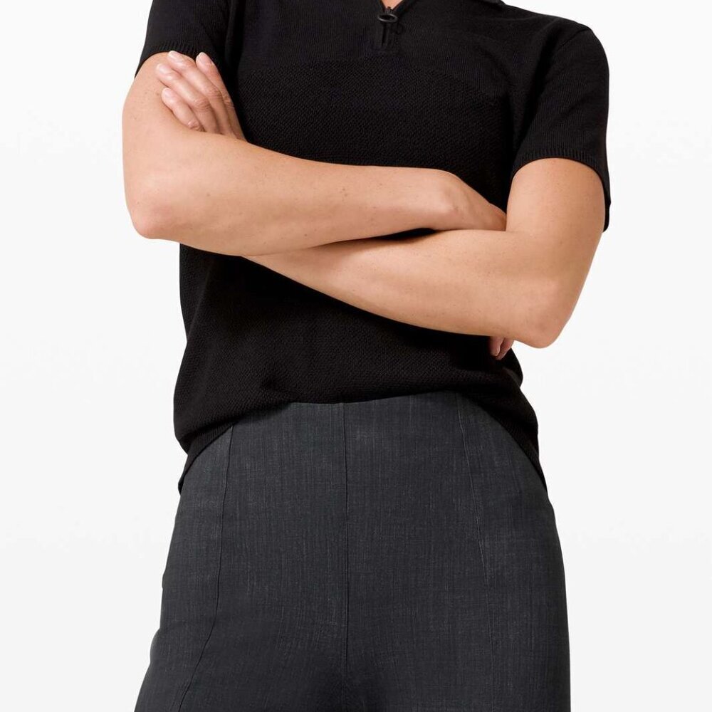 Lululemon Here to There High-Rise 7/8 Pant Crosshatch Black/Grey Size 4 - Picture 3 of 13